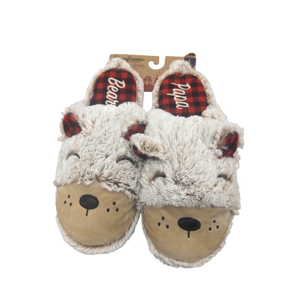 Dearfoams Mens Cozy Comfort Bear Clogs Slippers‎ Memory Foam L 11 12 Brown
